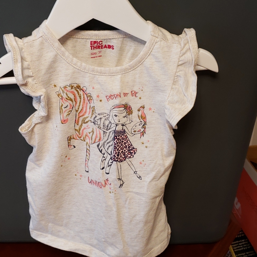 Girl unicorn sleeveless t-shirt